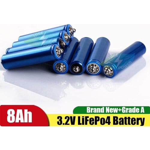 4pcs new arrive 38120 Lifepo4 3.2v 8Ah lithium battery 10C 80A discharge for DIY 12V surfboard scooter power tools vehicle RV