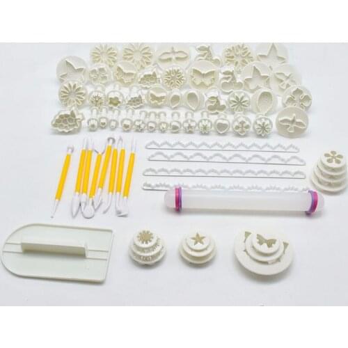 68pcs Plunger Fondant Cutter Cake Tools Cookie Mold Biscuit Mould DIY Craft 3D Bakeware Sets New Baking Mold Pastry Pastry Shop