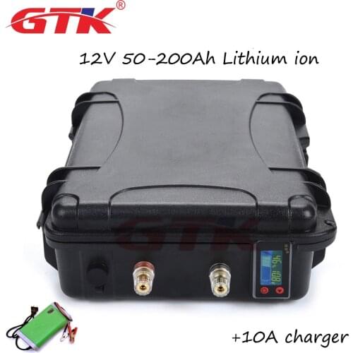 Rechargeable Batteries 12V Lithium ion Battery 50AH 60AH 80AH 100Ah 120Ah 150Ah 200Ah for Ship Rubber Boat Propeller RV+ Charger