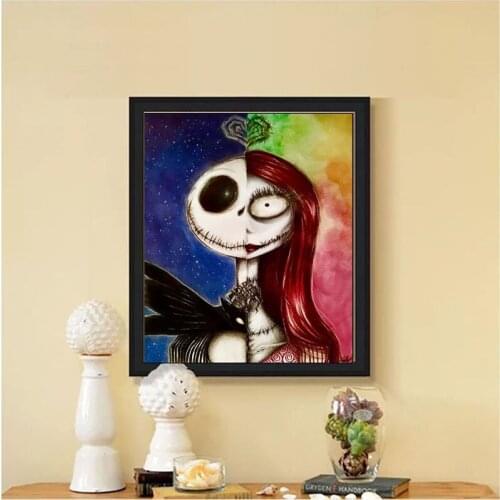 Old Street Home 5D DIY Diamond Painting Halloween Full Square Round Diamond Embroidery Cross Stitch Mosaic Custom Cartoon Home