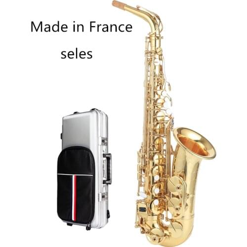 Made in France seles Eb Alto Saxophone New Arrival Brass Gold Lacquer Music Instrument E-flat Sax with Case Accessories