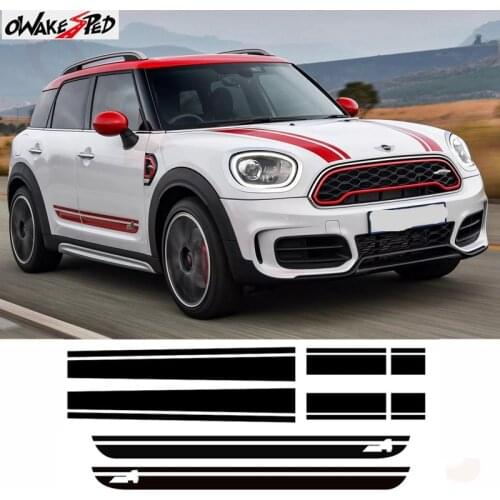 Car Hood Stripes Trunk Bonnet Rear Body Kit Decor Door Auto Side Skirt Sticker For Mini Cooper All4 Countryman F60 Accessories