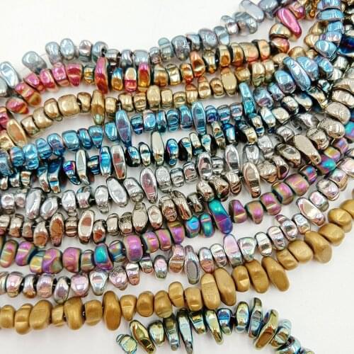 One lot 4 strands total 152 cm ,top fashion Hematite stone DIY beads ,4 MM irregular shape ,natural gemstone,DIY BEADS