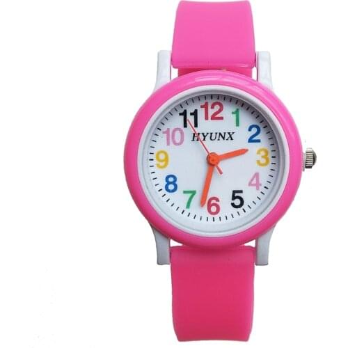 2019 New Arrival children quartz watch Silicone Band Solid color digital kids watches boy girl christmas gift electronics Watch