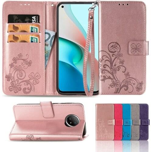 Floral Magnetic Flip Wallet Cover For Xiaomi POCO M3 X3 nfc Mi10 Ultra Note 10 Lite 10T Pro Redmi Note 9 Kickstand Wrist Strap