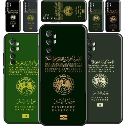 Algerian Passport Retro Phone Case For Xiaomi Mi 11 Lite 9 10 9T 10T Pro POCO X3 M3 Pro F3 Mi 11 Ultra Back Cover