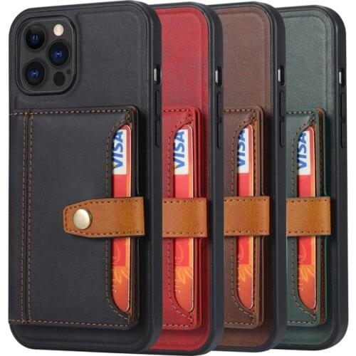Credit Card Holder Phond Case for iPhone 12 12 Pro wallet pu leather card slots Cover for iphone Xs Max Xr Xs 6 7 8 Plus X Capa