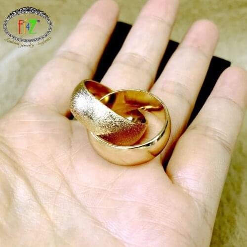 F.J4Z 2021 Trend Alloy Rings for Women Punk 2Rings Linked Finger Ring Designer Statement Rings Lady Special Gifts Dropship