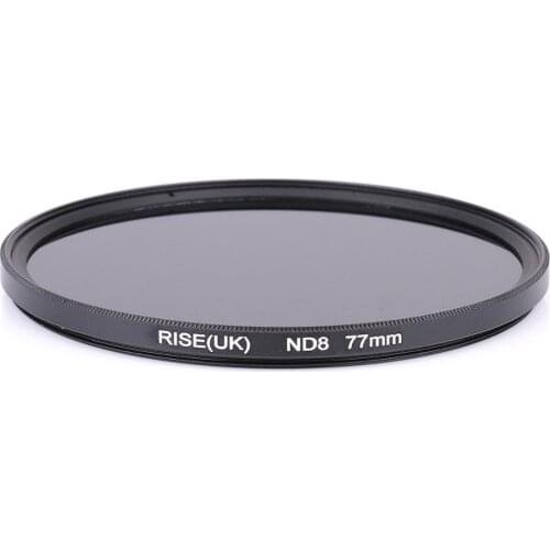 RISE(UK) 77mm Neutral Density ND8 Filter for any 77mm Lens of DSR DLSR Camera