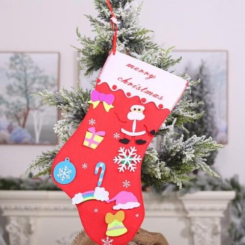 HobbyLane DIY Non-woven Christmas Sock Hanging Pendant for Xmas Tree Decoration