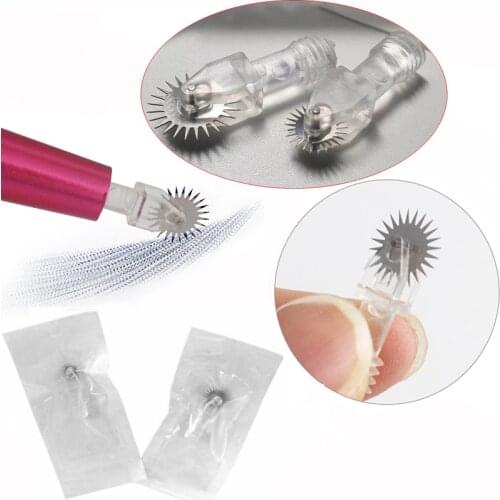 10pcs Semi permanent make up serrated needles Eyebrow Tattoo gear pin diameter 6.3 / 9.3 mm For 3D Embroidery Manual Tattoo Pen