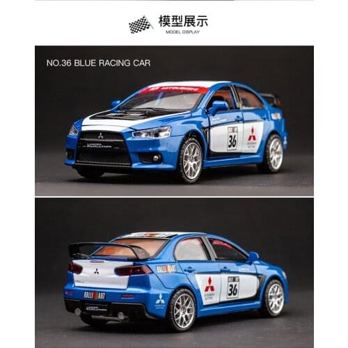 Mitsubishi alloy car model simulation 1:32 jai jai car door door car model children toy car gifts wholesale men like JDM
