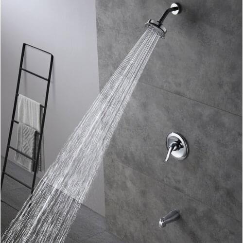 Wall Mounted Top Quality Brass Bathroom Single Handle Shower Faucet Set with 3 functions Shower head Concealed Shower Valve Sets