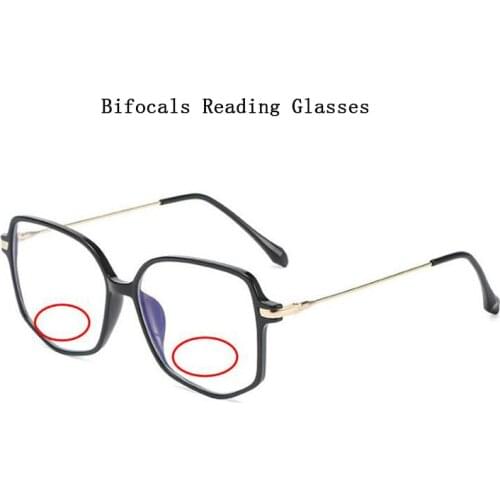 NEW Fashion Unisex Bifocals Reading Glasses for Women Men Look Near Far Presbyopia Eyeglasses Magnifier Old Man Gift Spectacles