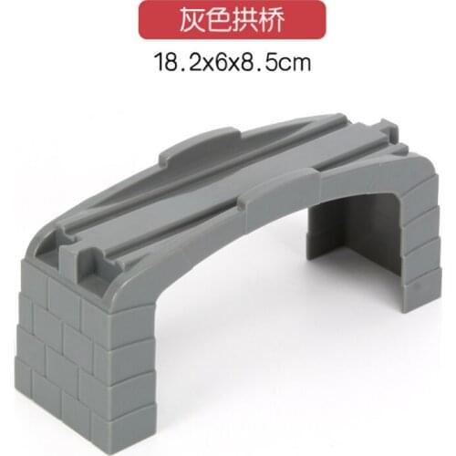 P164 Free Shipping Gray Straight Caves Bridge Track Scene Accessories Suitable for Train Track Scene Toys 2piece