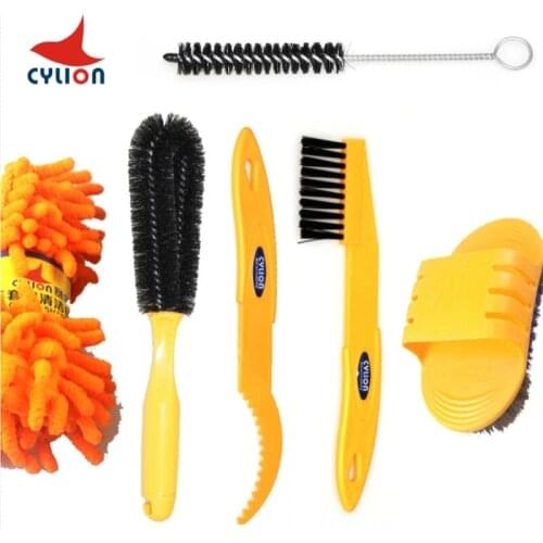 CYLION Bike Chain Cleaner Clean Machine Brushes Cycling Cleaning Kit Bicycle Brush Maintenance Tool for Mountain, Road, City, BM
