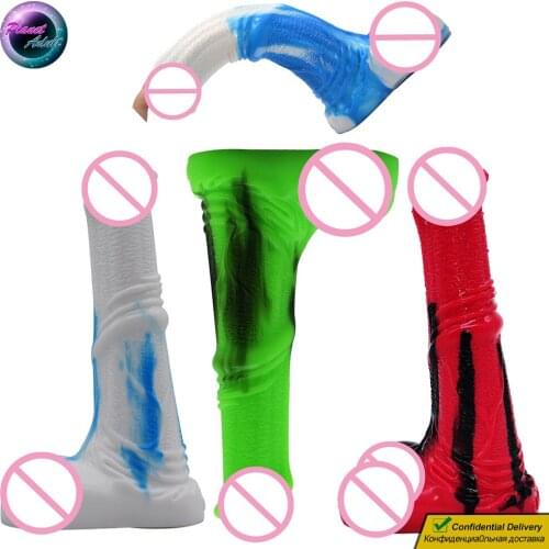 24.5cm Silicone Horse Penis Dildo Women Masturbator Lesbian Vagina Pussy Gay Men Prostate Anal Plug Adult Sex Toys Suction-Cup
