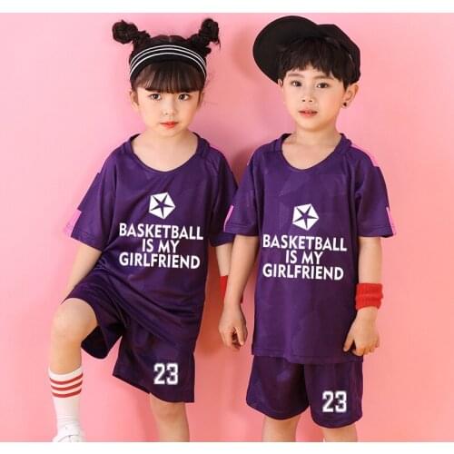 Boys Sports Wear Basketball Clothes Suit Summer New Children Fashion Leisure Short Sleeve T-shirt Shorts 2pcs sets Football kids