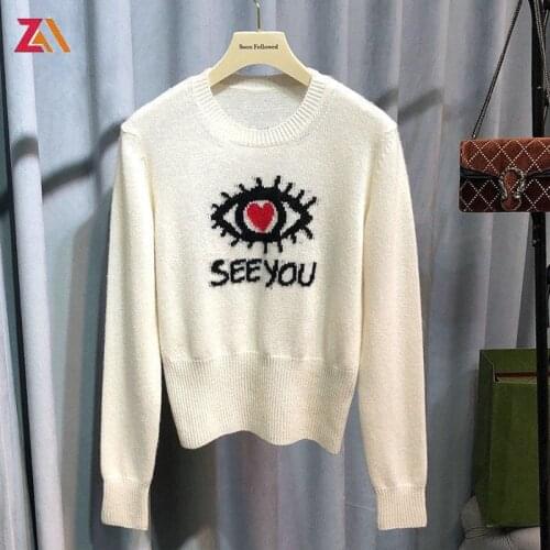 ZALady traf autumn winter knitted sweaters women clothes o-neck long sleeve casual fashion high street pullover tops pull femme
