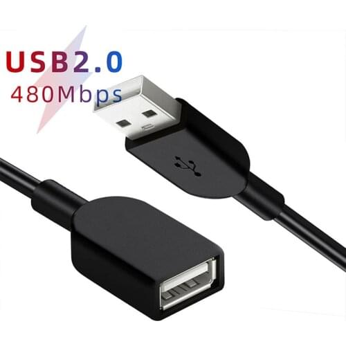 USB Extension Cable 1m Super Speed Data Sync USB 2.0 Extender Cord Extension Cable for Smart-TV PS4 Xbox One SSD Keyboard