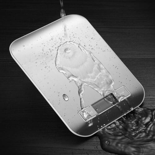 Waterproof 10kg/5kg Kitchen Scale LCD Precision Electronic Scales Flat Stainless Steel Electronic Baking Scale Household Scales