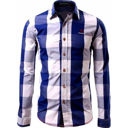 Мужские клечатые рубашки Wowhomme China At AliExpress