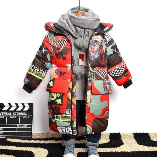 Winter children coat Thicken Coat kids jackets for boys Cotton Hooded Outerwear snowsuit parka jackets girls outerwear coats