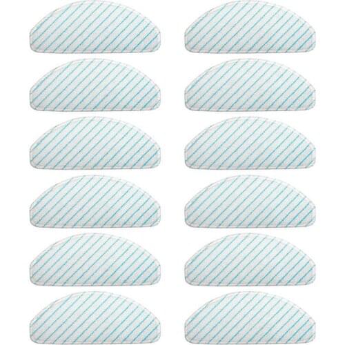 12 Pack Microfiber Mopping Pads For ECOVACS DEEBOT OZMO T8 T8 AIVI Vacuum Cleaner Moping Cloths Rags Spare Parts