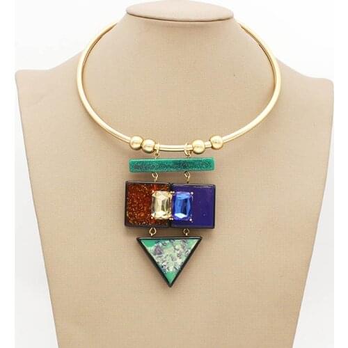 2021 Fashion Power Acrylic Necklace & Pendants Vintage Collar Choker Necklace For Women Jewelry