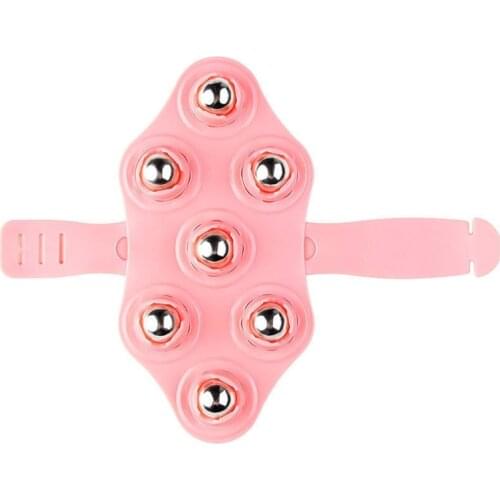 7 Ball Beads Handheld Massager Full Body Essential Oil Hand Roller Gloves Meridian Brush for Neck Back Shoulder Leg