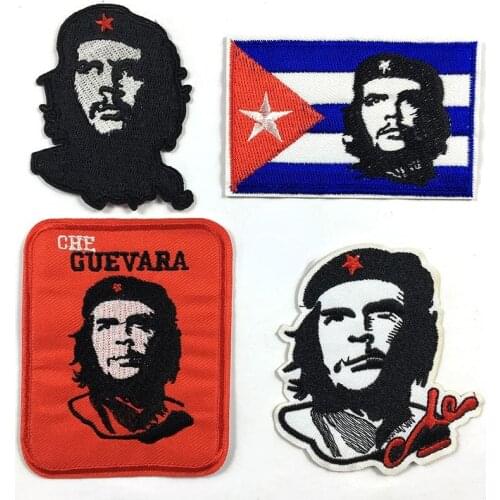 Che Guevara (Size:7.5X9.3cm) DIY Cloth Badges Patch Embroidered Applique Sewing Label Clothes Stickers Apparel Ornament