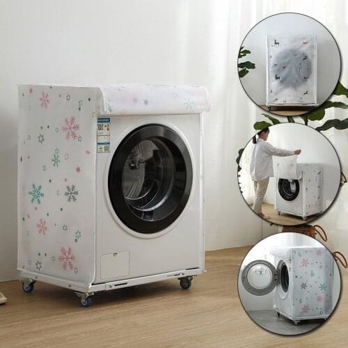 Washing Machine Cover Sunscreen Dust Cover Roller Washing Machine Waterproof Cover Flip Washing Machine Dust Cover