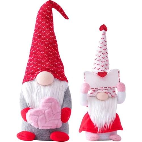Valentines Day Tomte Gnome Decorations Swedish Gnome Plush Dolls Handmade Gnome