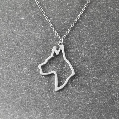 Great dane necklace, great dane pendant, animal necklace ,alloy dog necklace , pet memorial gift , dog pendant