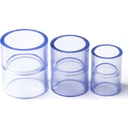 Gogo PVC transparent joint UPVC transparent water supply pipe fittings plastic water pipe joints 63-110MM