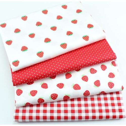 Cotton Prints Strawberry Quilting Cloth Of Handmade DIY Cotton Twill Sewing Baby&Children Sheets Dress Material