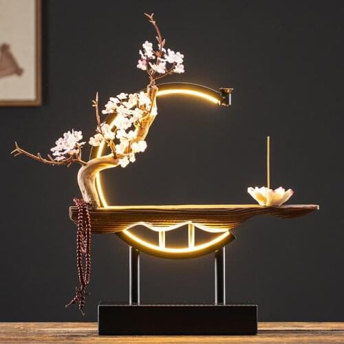 Waterfall Backflow Incense Burner Ladies Incense Stick Holder Buddha Home Decoration Elk Ceramic Censer With 20 Incense Cones