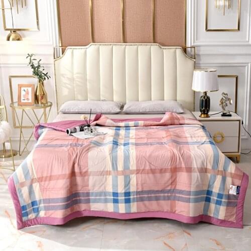 Summer Cooling Blanket Air Conditioner Comforter Quilt Lightweight Breathable Sofa Bed Blankets Print Bed Cover Home Textiles
