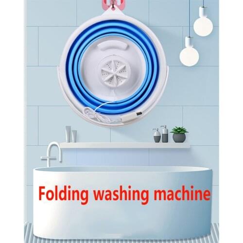 Mini Laundry Machine Plastic Folding Clothes Washing Machine USB Charging Socks And Panties Cleaning Artifact
