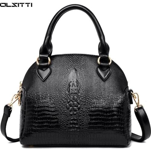 OLSITTI Fashion Casual Crocodile Pattern Pu Leather Shoulder Bags for Women 2021 High Quality Crossbody Bag Ladies Handbags