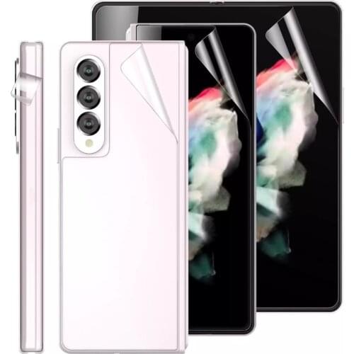 1Set Soft Screen Protector Film for Samsung Galaxy Z Fold 3 Flip 3 5G Front Back Side Protective Film for Galaxy Z Fold2 Fold3