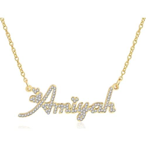 2020 New Custom Zirconia Necklace Name Necklaces Classic Womens Wedding Jewelry Fine Necklace Accessory Gift Dropshipping