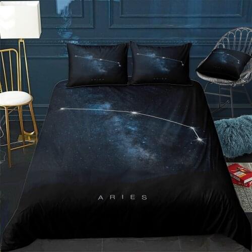Aries Quilt Cover Pillowcase 3Piece Comforter Bedding Set With Pillow Case Single Double Duvet Cover Home Decora