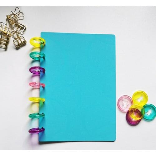 12pcs Butterfly Binder Disc Rings 28mm Mushroom Hole Disc DIY Binder Notebook Binder Plastic 360 Degree Foldable Office Supplies