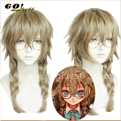 Toilet-Bound Hanako-kun Shijima Mei Cosplay Wig Long Twin Braids Synthetic Hair Jibaku Shounen Hanako-kun Cosplay Role Play