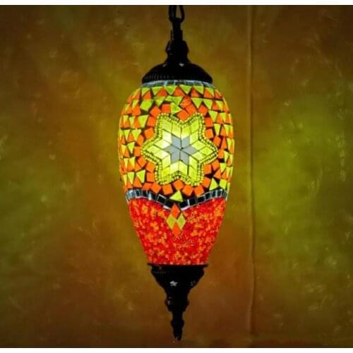 Mosaic Chandelier Romantic Turkish Style Classic Led Christmas Decorations For Home Industrial Decor Hanglamp Industrieel