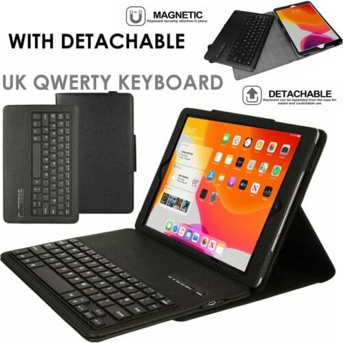 Luxury PU Leather Protective Case with QWERTY Working Keyboard Compatible For 10.2 inch Apple iPad Tablets Case Accessories