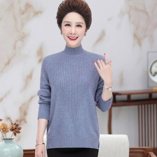 Turtleneck Sweater Women 2021 New Korean Elegant Solid Cashmere Sweater Warm Thick Soft Female Mother Pullovers Tops