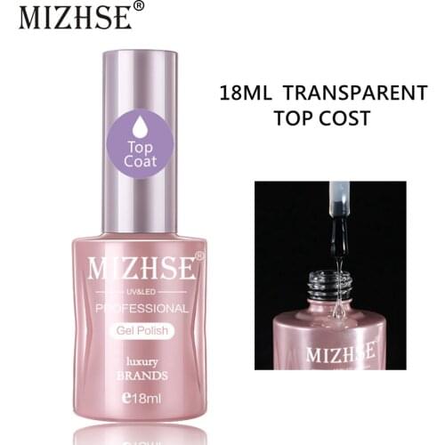 MIZHSE Top Coat Nail Polish Lacquer Gel Polish Top Gel Nail Mat Vernis No Sticky Layer Non-cleansing Topcoat Acrylic Nail Glue
