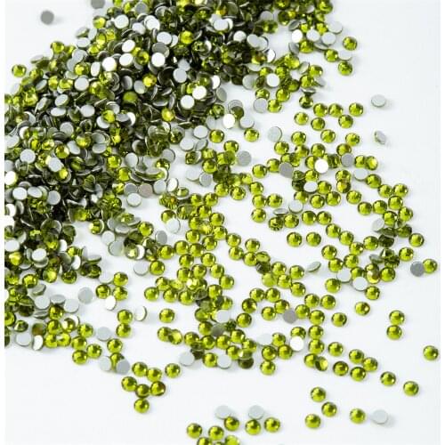 All Sizes Olive 3D Nail Rhinestones стразы Non HotFix Stones Flatback Glass Glitter For Decoration Nails Art 174